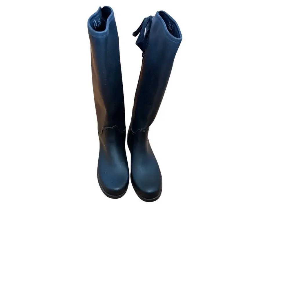 Coach Tristee Matte Black Tall Rain Boots - Picture 4 of 10